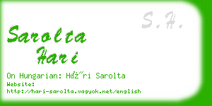 sarolta hari business card